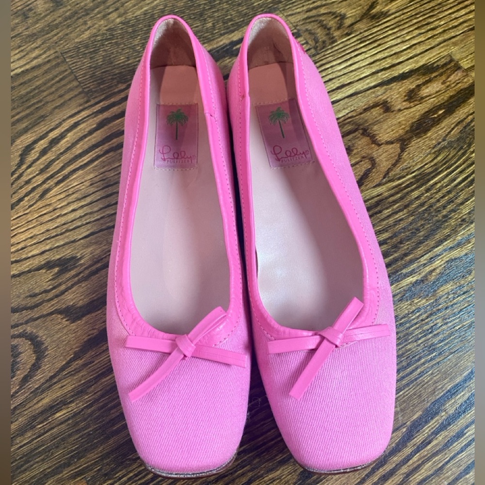 Vintage Lilly Pulitzer pink ballet flats 🎀